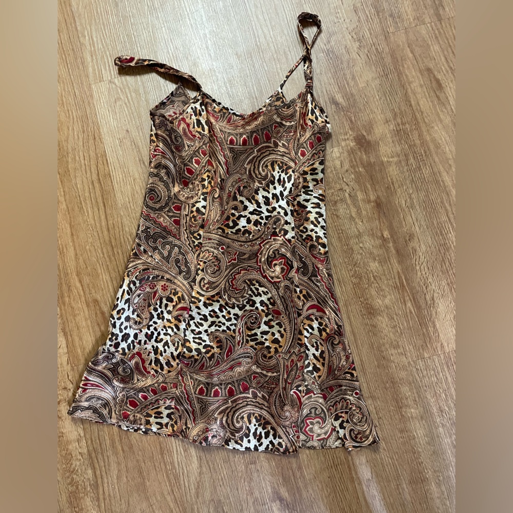Morgan Taylor intimate animal print slip dress
